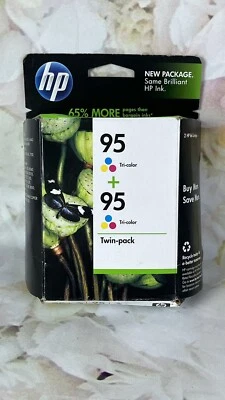 HP 95 Tri-Color Dual Twin Pack Ink Cartridges Sealed NEW Expired June 2011 - Image 1 of 4