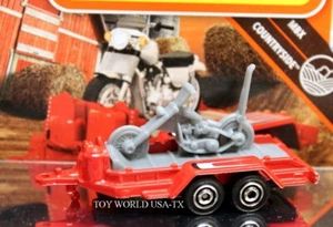 2020 Matchbox #99 MBX Countryside MBX Cycle Trailer w/chopper - Picture 1 of 1