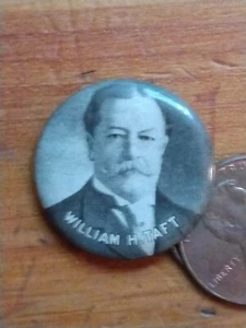 1908 WILLIAM H. TAFT president campaign Political pin button 7/8" excellent! - Picture 1 of 3