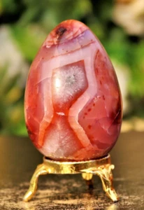 Huevo de Cristal de Cornalina Roja 60MM Meditación Metafísica Natural Aura Sanación Huevo - Imagen 1 de 10