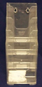 Suministros de oficina al por menor 1 soporte para folletos usado depósito de oficina 4 compartimentos - Imagen 1 de 3