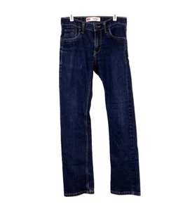 Pantalones de mezclilla elásticos de algodón lavado oscuro ajustados Levis 511 Performance para niños 16 28x28 - Imagen 1 de 4