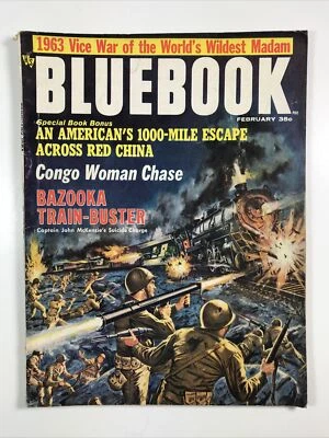 Bluebook Magazine February 1964- men man adventure pulp male GGA  - Image 1 of 3