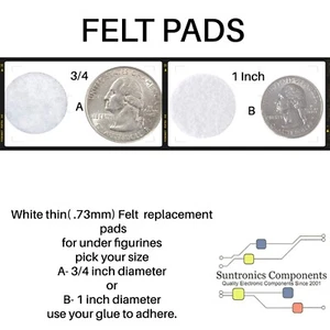 Mr. Christmas , Dept 56, Lemax replacement figurine 10 pcs of white felt pads - Picture 1 of 2