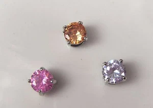 Women Lady Teen MAGNETIC Crystal cubic NO Piercing Fake ear Hole Studs Earrings - Picture 1 of 25