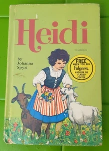 Heidi By Johanna Spyri Folgers Coffee Advertising Vintage Hardcover Book 1970 - Picture 1 of 11