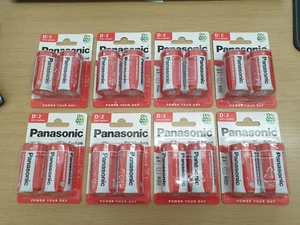 16 X BATERÍAS DOMÉSTICAS PANASONIC DR20 ZINC CARBONO D2 SOLO £17.49 CORREO GRATUITO - Imagen 1 de 12