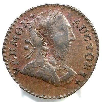 1788 RR-25 R-2 PCGS AU 55 Bust Right Vermont Colonial Copper Coin - Image 1 of 3