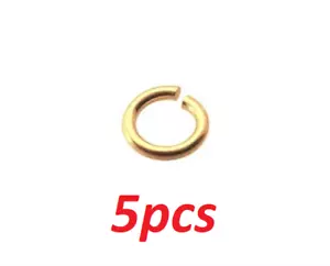 (5) Anillo de salto abierto ligero delgado calibre 24ga oro amarillo 14k 5 mm HECHO EN EE. UU. - Imagen 1 de 2