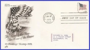 USA5 #1597 ADDR ARTCRAFT FDC   Fort McHenry Flag - Picture 1 of 1