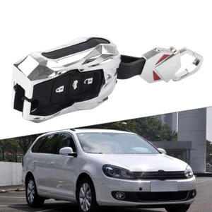 Car Key Remote Cover Case Fob Fit VW Beetle Golf Jetta Fit Skoda Fit Seat Silver - Picture 1 of 13