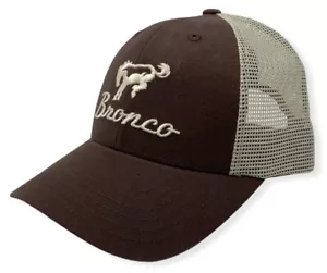 Ford Bronco Sombrero de camionero bordado con licencia oficial para hombres - Marrón - Imagen 1 de 6
