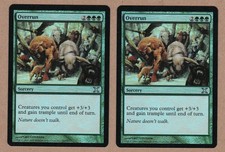 MTG - 2X Overrun X2 - 10th Edition - Uncommon NM/MT - Foil 2 Cards