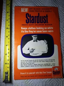 STARDUST CHLORINE BLEACH ADVERTISMENT CARD VINTAGE - Picture 1 of 2