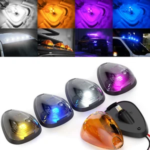 5x Cab Roof Marker Lights Pickup Truck 10 LED Amber Top Clearance Running Lights - Picture 1 of 13