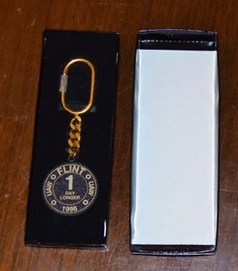 MIB 1998 UAW Flint 1 Day Longer Keychain Key Chain Deluxe Screw Design - Picture 1 of 1