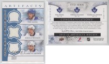2012 Upper Deck Artifacts Tundra Trios Jerseys Blue Phil Kessel Nikolai Kulemin