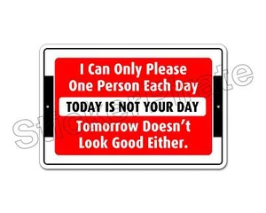 *Aluminium* I Can Only Please One Person Every Day 8" x 12" lustiges Blechschild NS - Bild 1 von 2