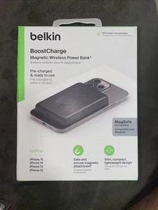 NEW BELKIN BOOST CHARGE MAGNETIC WIRELESS POWER BANK MAGSAFE FOR iPHONE FAST SHP - Photo 1/2