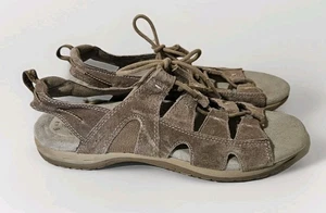 EARTH ORIGINS Sassy Gladiator Brown Sandals Women’s 10W Lace up Used Condition - Picture 1 of 8