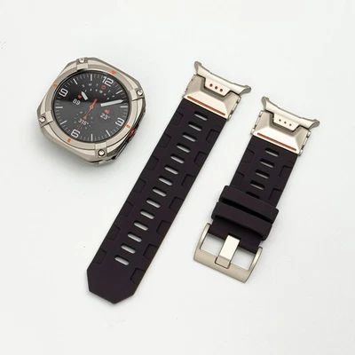 Металлический чехол + силиконовый спортивный ремешок для часов Samsung Galaxy Ultra 2025/ Ultra 47 мм - Изображение 1 из 4