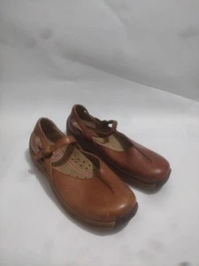 Klogs Women's Mary Janes Sz 6.5 Brown Leather Comfort Shoes 90s Y2K Clogs Office - Picture 1 of 10