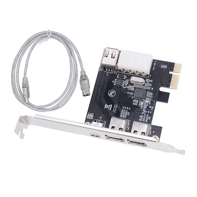 4 Port PCIE 1X to 1394 Video Capture Card with Firewire Adapter Desktop - Image 1 of 4