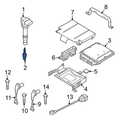 For Volkswagen Passat 2009-2010 Volkswagen 06H905621A Spark Plug Foto 1 de 4