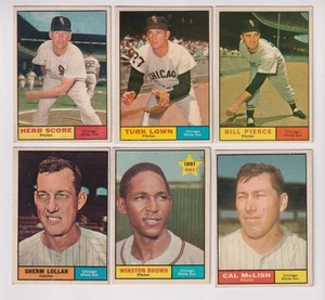 1961 TOPPS BASEBALL CHICAGO WHITE SOX LOT (6) - Picture 1 of 1