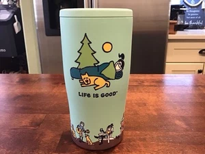 New LIFE IS GOOD CAMPING 4-in-1 Insulated Cup Can Bottle Cooler - Picture 1 of 7
