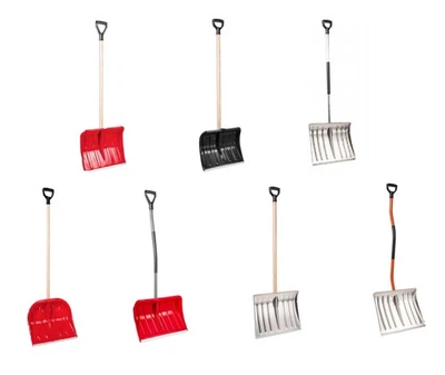 Schneeschieber Schneeräumer 40-59cm mit Holz/ALU Stiel und D-Griffe - Bild 1 von 2