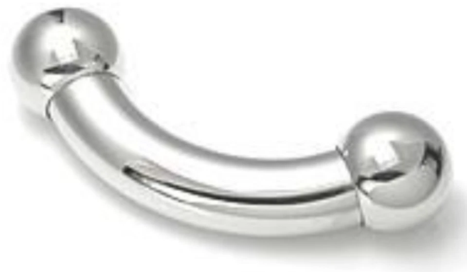 One PA Reverso Prince Albert Barra Curvada Doblada 0g 1 pulgada 26mm - 13mm Bola Regalo Foto 1 de 4