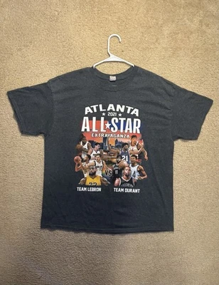 Atlanta 2021 All Star Team LeBron Team Durant T-Shirt Mens XL Gray Graphic Tee - Image 1 of 4