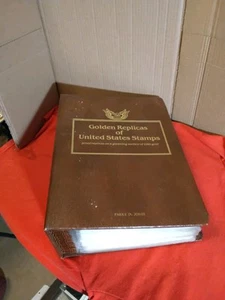 Stamp Album GOLDEN REPLICAS of the UNITED STATES STAMPS 22k GOLD Plated - Picture 1 of 15