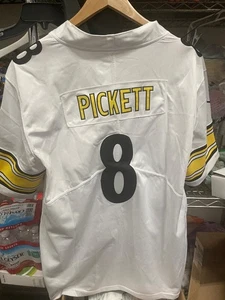 Pittsburgh Steelers Nike On Field Kenny Pickett #8 Jersey, White, Size Large - Picture 1 of 2