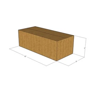 18x8x6 New Corrugated Boxes for Moving or Shipping Needs 32 ECT - Picture 1 of 4