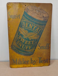 Vintage Dental Sweet Snuff Country Store Original Blechschild - Bild 1 von 12