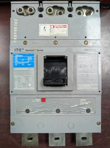 🤪 SIEMENS ITE 400 AMP CIRCUIT BREAKER 240 VAC 3 POLE JXD23B400 - Picture 1 of 8