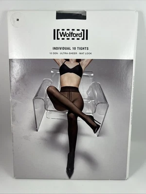 Колготки Wolford ИНДИВИДУАЛЬНЫЕ 10 ультратонкие матовые размер M черные - Изображение 1 из 2