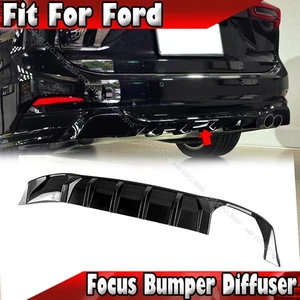22-25 Fits Ford Focus MK4 5D Wagon ST Line Rear Bumper Diffuser Spoiler Black - Foto 1 di 5
