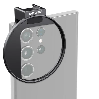 NEEWER LA006D 67mm Phone Filter Mount - w/ Cold Shoe, Locking Knob - Image 1 of 4