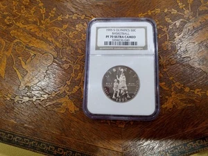 1995-S Olympic Basketball Proof Half Dollar NGC PF 70 Ultra Cameo Commemorative - Picture 1 of 2