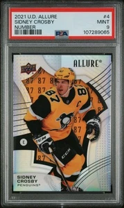 2021-22 Upper Deck Allure Jersey Number /199 Sidney Crosby PSA 9 - Picture 1 of 3