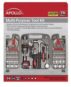 Apollo Precision Tools 79 Piezas Kit de Herramientas Multiusos con Estuche Nuevo - Imagen 1 de 4