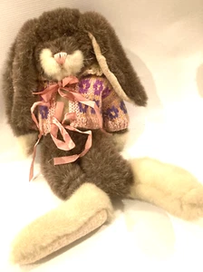 Boyds Bears Rare Lop Ear 1997 JB Bean Collection 14" Hase Kaninchen Strickpullover - Bild 1 von 4