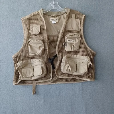 Magellan Fishing Gear Vest Adults 2XL Brown Outdoor Fishing Camping Casual Vest - Image 1 of 4