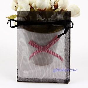 12 Size Sheer Organza Wedding Party Jewelry Pouches Favor Gifts Candy Bags 
