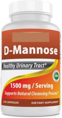 D-Manosa 1500mg 120Caps Sin Color/Sabor/Edulcorante/Conservantes Artificiales EE. UU. Foto 1 de 2