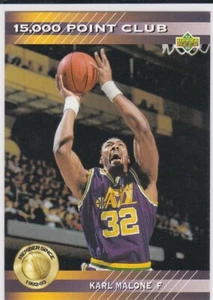 KARL MALONE 1992 Upper Deck 15,000 Point Club UTAH JAZZ Basketball Card HOFer! - Picture 1 of 2
