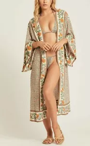 Beach Cover-up Bohemian Women Floral Colorful Sexy Summer Dress Cotton Tunic - Picture 1 of 5